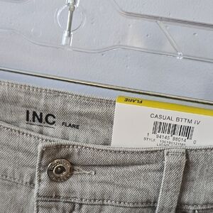INC International Concepts Women's Light Gray Flare Jeans